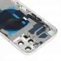 סוללת כריכה אחורית (עם מקשי Side ו כרטיס מגש ו Power + Volume Flex Cable ו Wireless טועה מודול) עבור iPhone 12 מקס פרו (לבן)