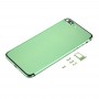 6 ב 1 עבור iPhone 7 פלוס (כיסוי אחורי + מגש כרטיס + עוצמת הקול מפתח + לחצן כוח + אילם מתג ויברטור מפתח + הירשם) כיסוי הרכבה מלאה (ירוק + שחור)