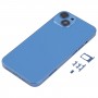 חזרה כיסוי דיור עם כרטיס SIM מגש ו צד מקשים ו מצלמה עדשה עבור iPhone 13 (כחול)