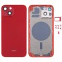חזרה דיור כיסוי עם מגש כרטיס SIM ו בצד מקשים ו מצלמה עדשה עבור iPhone 13 (אדום)