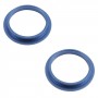 2 יח מצלמה אחורית עדשה זכוכית מתכת מחוץ מגן חישוק טבעת עבור iPhone 13 (כחול)