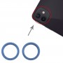 2 יח מצלמה אחורית עדשה זכוכית מתכת מחוץ מגן חישוק טבעת עבור iPhone 13 (כחול)