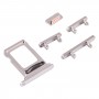 מגש כרטיס ה- SIM + מגש כרטיס ה- SIM + צד מקשים עבור iPhone 13 Pro (כסף)