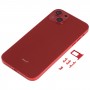 חזרה כיסוי דיור עם מראה מראה של IP13 עבור iPhone XR (אדום)