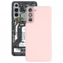 סוללה כיסוי אחורי עם מצלמה עדשה כיסוי עבור Samsung Galaxy S21 5G (ורוד)