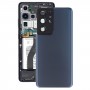 סוללה כיסוי אחורי עם מצלמה עדשה כיסוי עבור Samsung Galaxy S21 Ultra 5G (כחול)