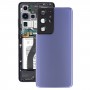 כיסוי אחורי עם מצלמה עדשה כיסוי עבור Samsung Galaxy S21 Ultra 5G (סגול)
