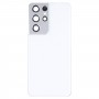 כיסוי אחורי עם מצלמה עדשה כיסוי עבור Samsung Galaxy S21 Ultra 5G (לבן)