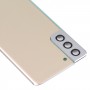 סוללה חזרה כיסוי עם מצלמה עדשה כיסוי עבור Samsung Galaxy S21 + 5G (זהב)