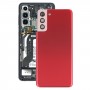 סוללה כיסוי אחורי עם מצלמה עדשה כיסוי עבור Samsung Galaxy S21 + 5G (אדום)