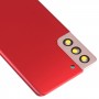 סוללה כיסוי אחורי עם מצלמה עדשה כיסוי עבור Samsung Galaxy S21 + 5G (אדום)