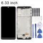 OLED חומר LCD מסך digitizer מלא הרכבה עם מסגרת עבור Samsung Galaxy A31 SM-A315 (6.33 אינץ ) (שחור)