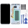 OLED חומר LCD מסך digitizer מלא הרכבה עם מסגרת עבור Samsung Galaxy S8 + SM-G955 (כחול)