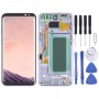 OLED חומר LCD מסך digitizer מלא הרכבה עם מסגרת עבור Samsung Galaxy S8 + SM-G955 (סגול)
