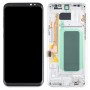 OLED חומר LCD מסך digitizer מלא הרכבה עם מסגרת עבור Samsung Galaxy S8 + SM-G955 (כסף)
