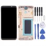 OLED חומר LCD מסך digitizer מלא הרכבה עם מסגרת עבור Samsung Galaxy S9 + SM-G965 (זהב)