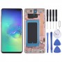 מסך LCD ו digitizer מלא הרכבה עם מסגרת עבור Samsung Galaxy S10 + (ורוד)