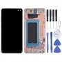 מסך LCD ו digitizer מלא הרכבה עם מסגרת עבור Samsung Galaxy S10 + (ורוד)