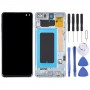 מסך LCD ו digitizer מלא הרכבה עם מסגרת עבור Samsung Galaxy S10 + (כחול)