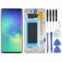 מסך LCD ו digitizer הרכבה מלאה עם מסגרת עבור Samsung Galaxy S10 + (כסף)