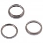לאייפון 14 Pro Max 3PCS מצלמה אחורית עדשת זכוכית מתכת חיצונית טבעת חישוק (אפור)
