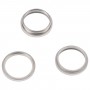 לאייפון 14 PRO MAX 3PCS מצלמה אחורית עדשת זכוכית מתכת חיצונית טבעת חישוק (כסף)