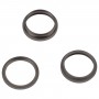 לאייפון 14 PRO 3PCS מצלמה אחורית עדשת זכוכית מתכת חיצונית טבעת חישוק מגן (שחור)