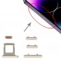 מגש כרטיס SIM + מפתחות צד לאייפון 14 Pro (זהב)