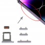 מגש כרטיס SIM + מפתחות צד לאייפון 14 Pro (סגול)