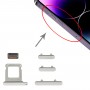 מגש כרטיס SIM + מפתחות צד לאייפון 14 Pro (כסף)