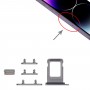 מגש כרטיס SIM + מגש כרטיס SIM + מקשי צד לאייפון 14 Pro (שחור)