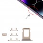 מגש כרטיס SIM + מגש כרטיס SIM + מפתחות צד לאייפון 14 Pro (זהב)