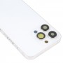 עבור מכסה אחורי סוללה של iPhone 13 Pro עם מקשי צד ומגש כרטיסים ו Power + Volume Flex Cable ומודול טעינה אלחוטית (לבן)
