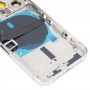 עבור מכסה אחורי סוללה של iPhone 13 Pro עם מקשי צד ומגש כרטיסים ו Power + Volume Flex Cable ומודול טעינה אלחוטית (לבן)