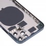 כיסוי דיור אחורי עם חיקוי מראה של IP12 Pro עבור iPhone 11 Pro (כחול כהה)