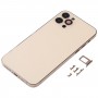 כיסוי דיור אחורי עם חיקוי מראה של IP12 Pro עבור iPhone 11 Pro (זהב)
