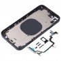 כיסוי דיור אחורי עם חיקוי מראה של IP14 עבור iPhone XR (שחור)