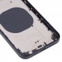 כיסוי דיור אחורי עם חיקוי מראה של IP14 עבור iPhone XR (שחור)