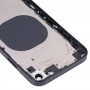 כיסוי דיור אחורי עם חיקוי מראה של IP14 עבור iPhone XR (שחור)