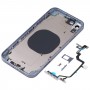 כיסוי דיור אחורי עם חיקוי מראה של IP14 עבור iPhone XR (כחול)