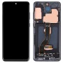 מסך LCD Super AMOLED מקורי עבור Samsung Galaxy S20+ 5G SM-G986B-G985 Digitizer הרכבה מלאה עם מסגרת (שחור)