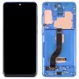 מסך LCD Super AMOLED מקורי עבור Samsung Galaxy S20+ 5G SM-G986B-G985 Digitizer הרכבה מלאה עם מסגרת (כחול כהה)