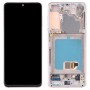 מסך LCD Super AMOLED מקורי לסמסונג גלקסי S21 4G-S21 5G SM-G990 SM-G991 Digitizer הרכבה מלאה עם מסגרת (זהב)