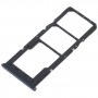 עבור Samsung Galaxy M32 SM-M325 מגש כרטיס SIM + מגש כרטיס SIM + מגש כרטיס מיקרו SD (שחור)