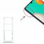 עבור Samsung Galaxy M32 SM-M325 מגש כרטיס SIM + מגש כרטיס SIM + מגש כרטיס מיקרו SD (כסף)