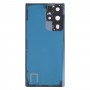 עבור Samsung Galaxy S22 Ultra 5G SM-S908B סוללה כיסוי אחורי עם כיסוי עדשת מצלמה (לבן)