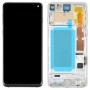 מסך LCD TFT עבור Samsung Galaxy S10 SM-G973 Digitizer הרכבה מלאה עם מסגרת. לא תומך בזיהוי טביעות אצבע (כסף)