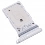 עבור Samsung Galaxy S21 Fe 5G SM-G990B מגש כרטיס SIM מקורי + מגש כרטיס SIM (לבן)