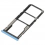 מגש כרטיס SIM + מגש כרטיס SIM + מגש כרטיס מיקרו SD עבור Xiaomi Redmi 10C-Redmi 10 India-Poco C40 (כחול)