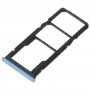 מגש כרטיס SIM + מגש כרטיס SIM + מגש כרטיס מיקרו SD עבור Xiaomi Redmi 10C-Redmi 10 India-Poco C40 (כחול)